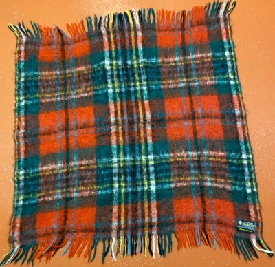 Vintage St. Albans Pure Mohair Australian Lustre Wool Tartan Lap Rug Blanket - image 1 of 4