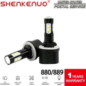 For Ford Mustang 1994-2004 6000K white LED light Fog Light 2pcBulbs 880 - Picture 1 of 9