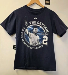 New York Yankees Derek Jeter All Time Hit Leader T Shirt S The Captain MLB - Picture 1 of 5