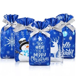 50 Pcs Christmas Gift Bags Drawstring Party Favor Bags for Snack Goodies Candy - Picture 1 of 5