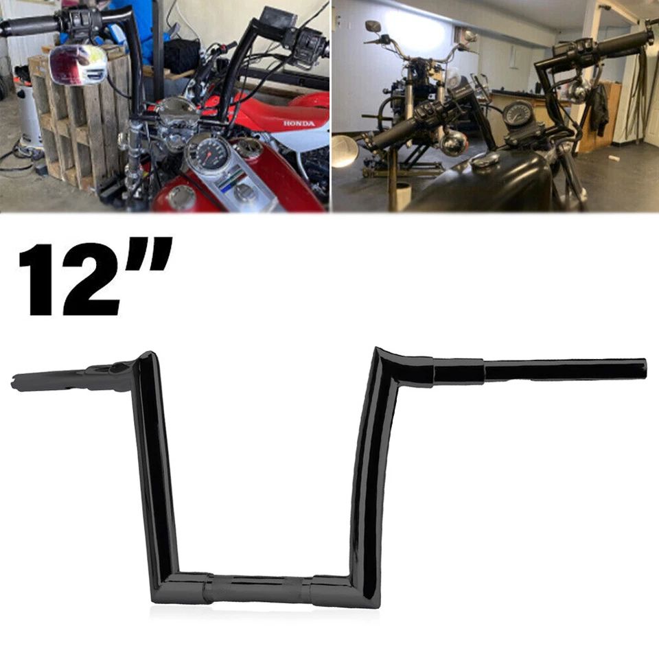 Rise 12" Horn Ape Hanger Handlebars For 2015-2023 Harley Road Glide FLTRX FLTRXS Foto 1 de 4