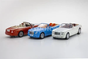 KYOSHO 1:18 Rolls Royce Phantom Drophead Coupe Diecast Model Car Blue/white/red - Foto 1 di 27
