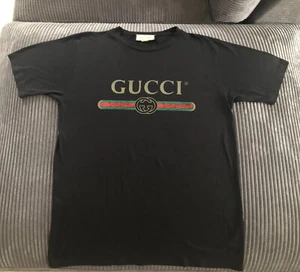 GUCCI T-Shirt mit Logo Print Größe M - Bild 1 von 5