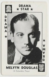 Melvyn Douglas 1938 Transogram Movie Millions Game Card - Film Star