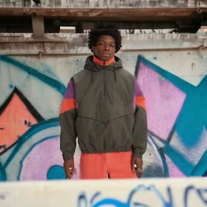 NWT $228.00 Levi's Mens Cordura Skateboarding 1/2 Zip Jacket Grey Sz Med - Picture 1 of 12