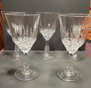 5 Lead Crystal Wine Glasses 6" - Picture 1 of 6