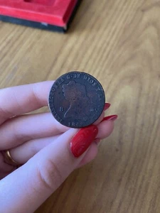 Moneda España Isabella II 8 Maravedì 1842 Hh - Imagen 1 de 2