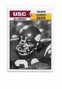 CLARENCE DAVIS Autographed Signed 1988 Winners card USC Trojans Football COA - Picture 1 of 1