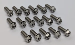 Aprilia RS 660 Titanium drilled hex head disc bolt kits 20 on Ti front rear - Picture 1 of 10
