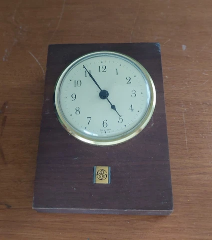 Vintage MCM GE Wood Slanted Desktop Clock Cover