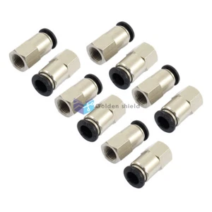 10 Pcs JPCF8-01 1/8" PT Female Thread 8mm Push In Joint Pneumatic Quick Fittin✦K - Picture 1 of 2