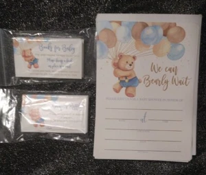 Baby Shower Invitation 75 Piece Kit, Includes Envelopes We Can Bearly Wait . - Picture 1 of 6