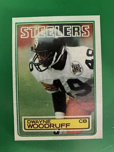 Topps Dwayne Woodruff 1983 radiocontrol Pittsburgh Steelers #369 - Imagen 1 de 2