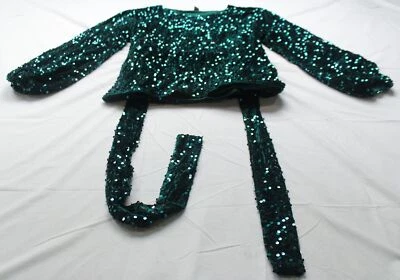 Blusa manga terciopelo lentejuelas Boohoo Plus para mujer AP2 verde talla 18 (US 14) Foto 1 de 3