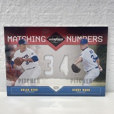 2005 Leaf Limited Nolan Ryan Kerry Wood Matching Numbers Jersey Patch /50 MN-2