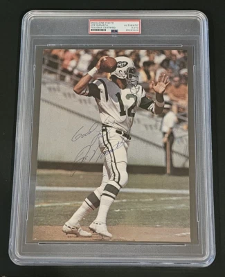 JOE NAMATH Signed Magazine Photo-HALL OF FAME-NEW YORK JETS-PSA - Image 1 of 4