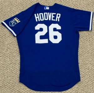 HOOVER size 46 #26 2023 KANSAS CITY ROYALS game used jersey issued ALT BLUE - Picture 1 of 10