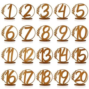 Wooden Table Numbers - Wedding Table Numbers 1-20 Rustic Wood Wedding Decor E... - Picture 1 of 7