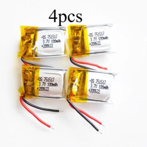 4 x 3,7V 20C 100mAh wiederaufladbare Batterie für CX-10 CX12 JJ810 JJ820 V646 751517 - Bild 1 von 4