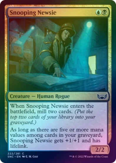 SNOOPING NEWSIE (FOIL) (SNC) Streets of New Capenna - MTG - LP - Image 1 of 1