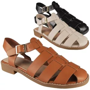 Sandalias Zapatos Damas Acolchadas Cómodas Verano Tirantes Vacaciones Niñas Mujeres Tallas - Imagen 1 de 10