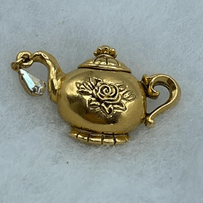 Vintage Avon teapot with crystal water drop pin - Image 1 of 4