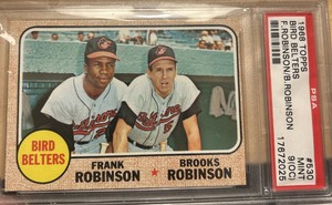 1968 Topps Bird Belters Brooks Robinson/Frank Robinson  530 PSA 9
