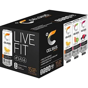 Celcius Live Fit Sparkling Fitness Drink Variety, 12 Ounce (15 Count) - PACK OF - Picture 1 of 1