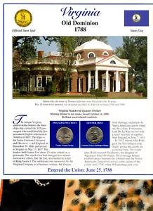 Virginia Quarters P&D 2000 (Postal Panel Collection) PCS - Picture 1 of 2