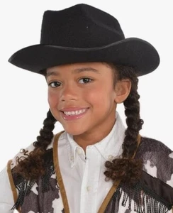 Cowboy Cowgirl Hat - Black - Costume Accessory - Child Size - Picture 1 of 2