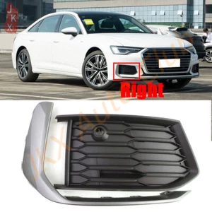 For Audi A6 19-22 S6 C8 20-22 Front Lower Bumper Fog Light Grille Bezel Right c - Imagen 1 de 9