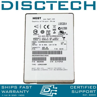 Hitachi Ultrastar SSD800MM UCMSSS40M HUSMM8040ASS200 / 0B28588 400GB SAS SSD 2.5 - Image 1 of 4