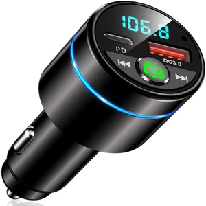 Bluetooth5.3 Auto Transmitter | Metallischer PD 30W Lader | Farblicht-Modus - Bild 1 von 8