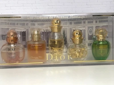 De colección Christian Dior MINI Perfumes Spray Set 5 piezas Tendre Poison, Diorissimo, Dune Foto 1 de 4