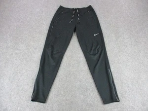 Nike Running Pants Mens Medium Black Dri-FIT Tapered Zippered Pockets Athletic - Picture 1 of 17