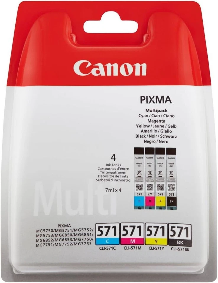 Canon Originaltinte Multipack 571 (CLI-571C,CLI-571M,CLI-571Y,CLI-571BK)0386C005 - Bild 1 von 1