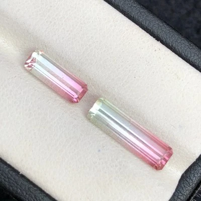 4.30 Carats Natural Emerald Cut Bicolor Tourmaline Gemstone From Afghanistan - Image 1 of 4