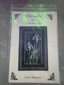 Quilt Pattern Wildflowers Iris by Bonnie Kaster, Sweet Memories, 20”X30” Craft - Picture 1 of 7