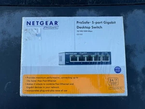 NETGEAR ProSafe GS105 5-portowy gigabitowy przełącznik biurkowy - Zdjęcie 1 z 6