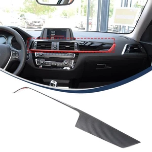 Dry Carbon Car Center Dashboard Panel Decorative Trim For BMW 1/2 Series 2017-19 - Picture 1 of 7