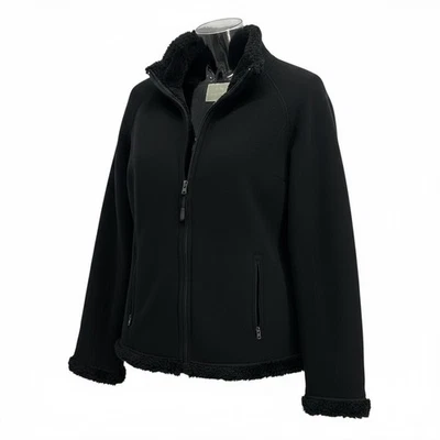 Женская плюшевая шерпа флисовая куртка зеленый чай размер M мягкий уютный молнии плюшевое пальто - Изображение 1 из 4