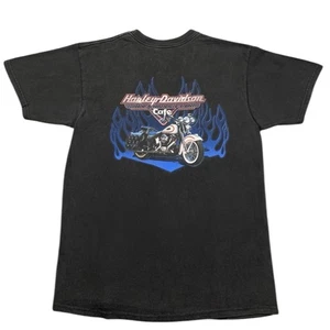 Vintage 90s Harley Davidson Motorcycles Biker Flames T Shirt Size XL - Bild 1 von 7