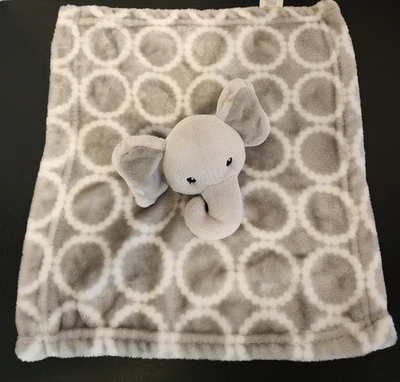 HB Hudson Baby серый слон милый безопасности одеяло плюшевые круги 14 x 14 - Изображение 1 из 4