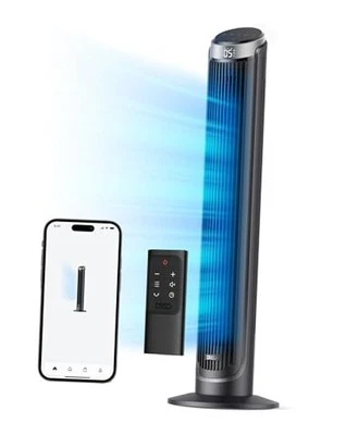 Smart Tower Fans for Bedroom, 90° Oscillating Fans for indoors, 5 Speeds 4 - Image 1 of 4