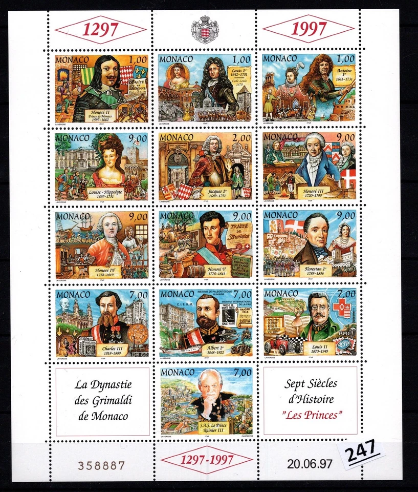  MÓNACO - MNH - CULTURA - ARTE - GENTE FAMOSA - 1997 Foto 1 de 1