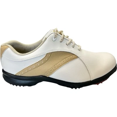 Footjoy Greenjoys White Beige Men's 9M Womens 7.5M Golf Shoes 48392 Excellent - Image 1 of 4