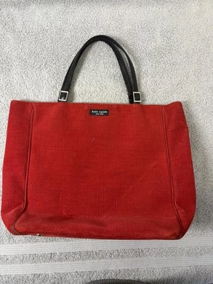 Bolso de Mano Kate Spade New York Mujer Rojo Pana Hombro Negro Asas De Colección Foto 1 de 4