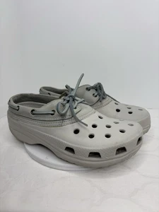 Crocs Schuhe Herren 8 Damen 10 Islander grau Boot Gummi Leder Schuhe Clogs - Bild 1 von 11