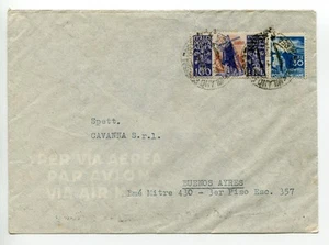 Santa Caterina L. 100 su busta per l'Argentina - Picture 1 of 1