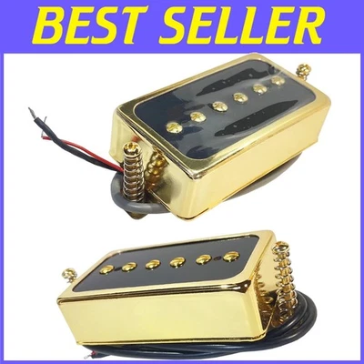 Humbucker-Sized P90 Single Coil Pickups - Vintage Tone & Low Hum - Black Gold - Image 1 of 4